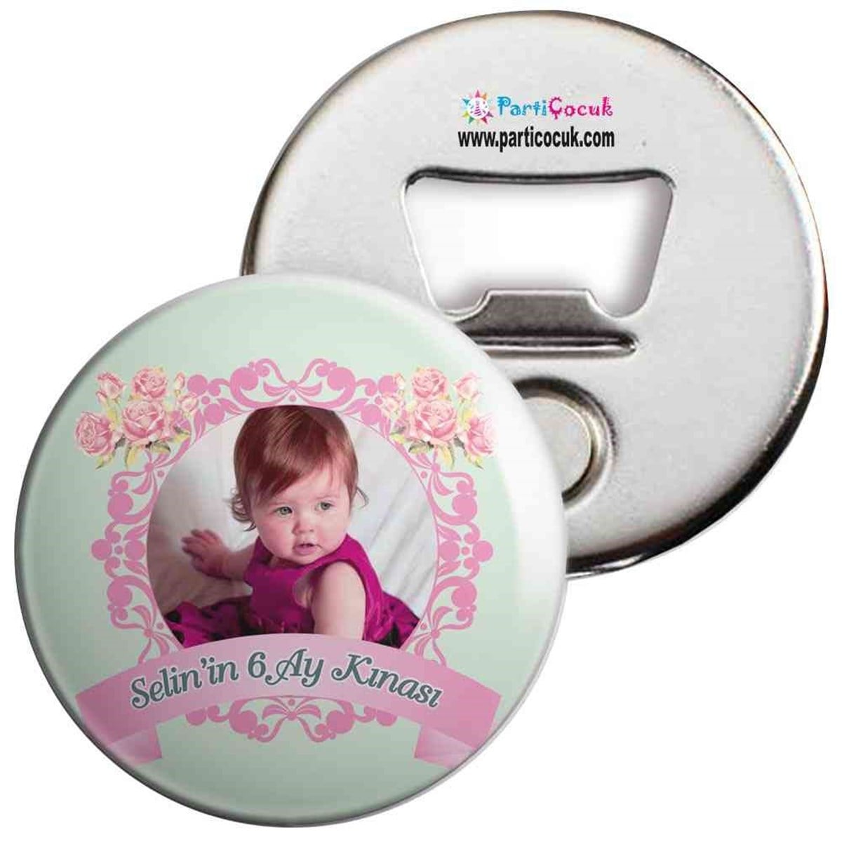 6 Ay Kınası Mint Yeşili Vintage Parti Açacaklı Magnet 