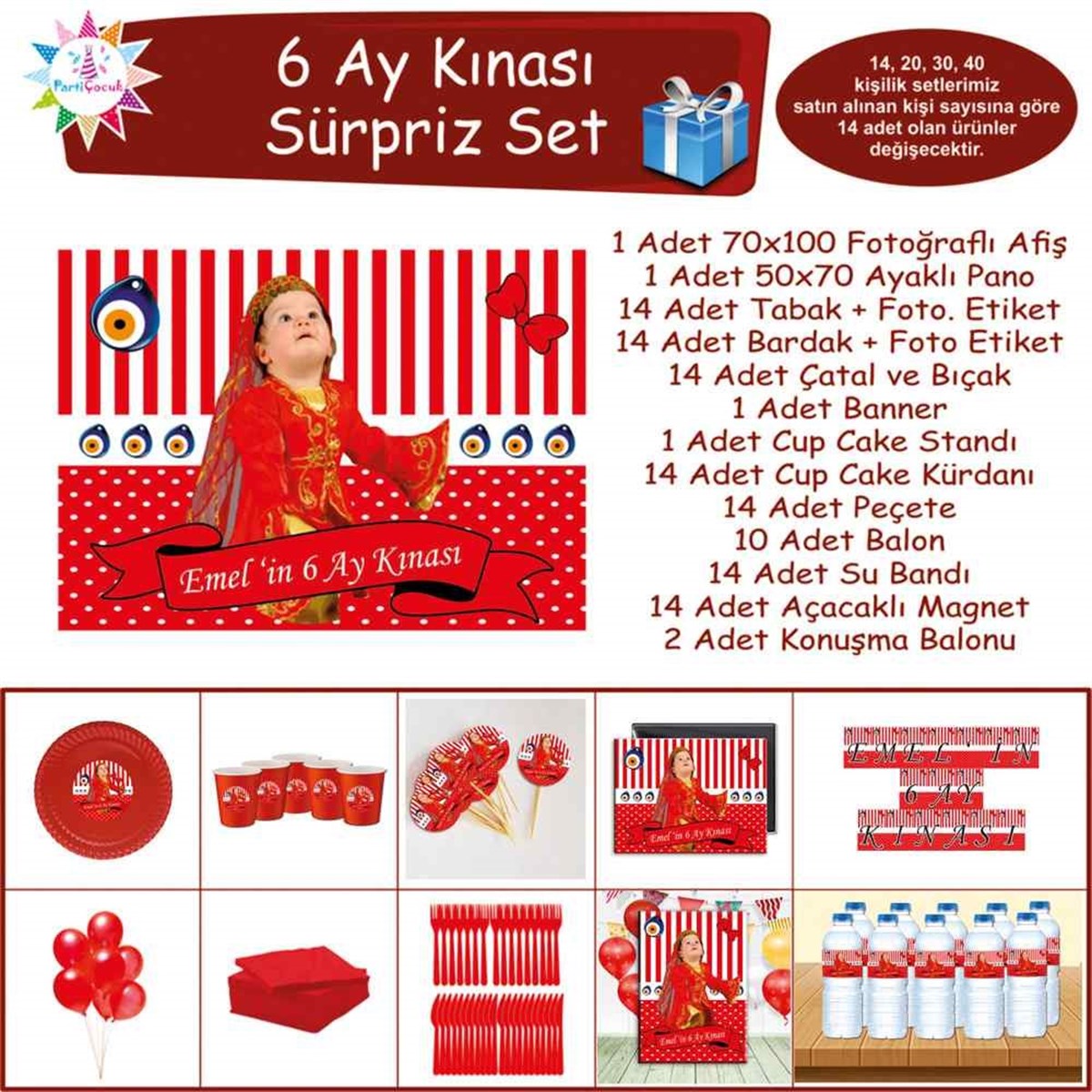6 Ay Kınası Nazar Boncuğu Temalı Sürpriz Set 