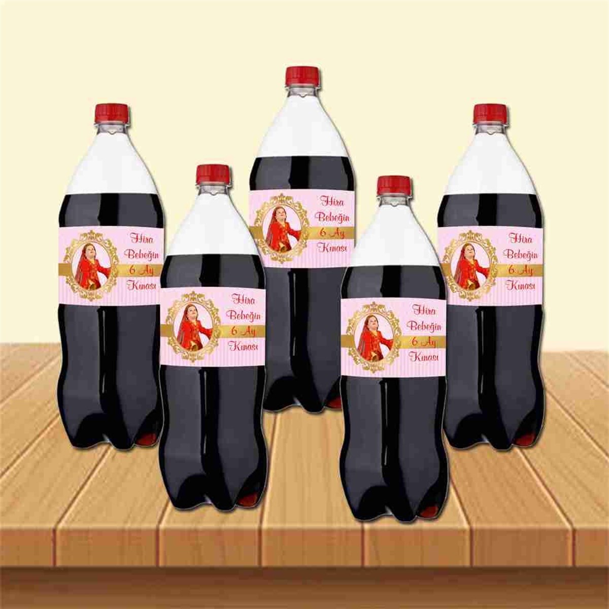 6 Ay Kınası Pembe gold konsept Cola Bandı Sargısı 
