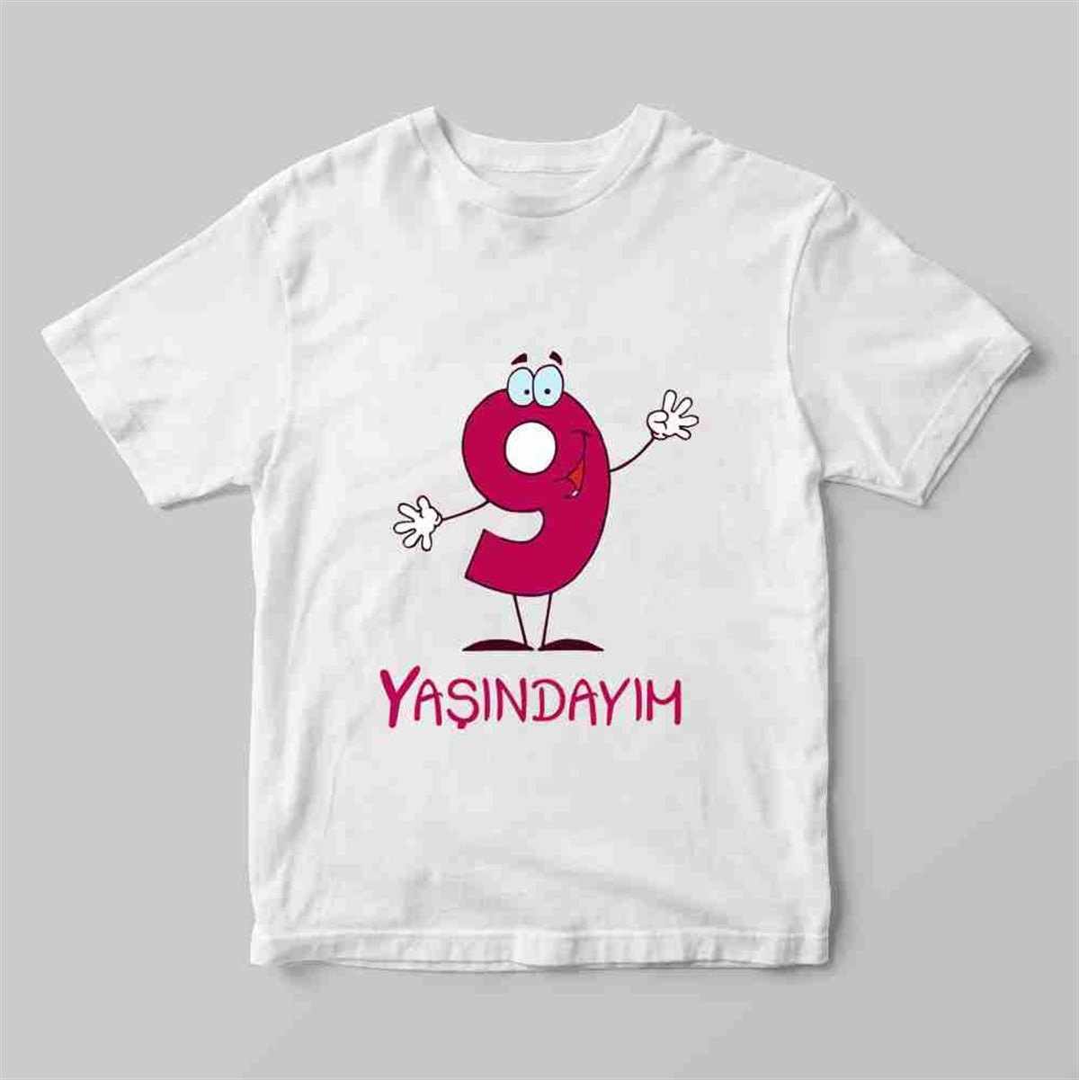 9 Yaş Kişiye Özel Baskılı Tişört 