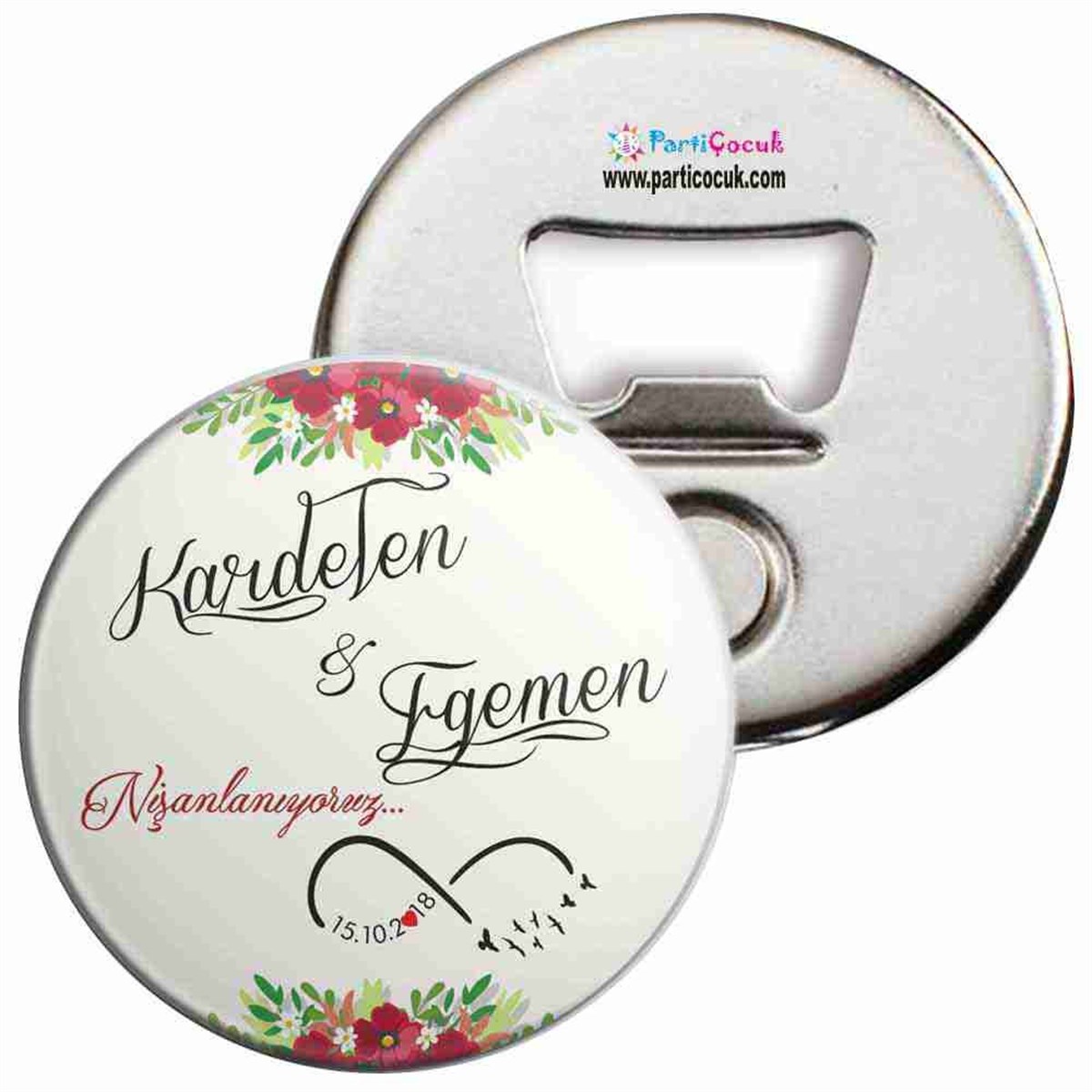 Açacak Şeklinde Nişan Magnet Hediyelik  