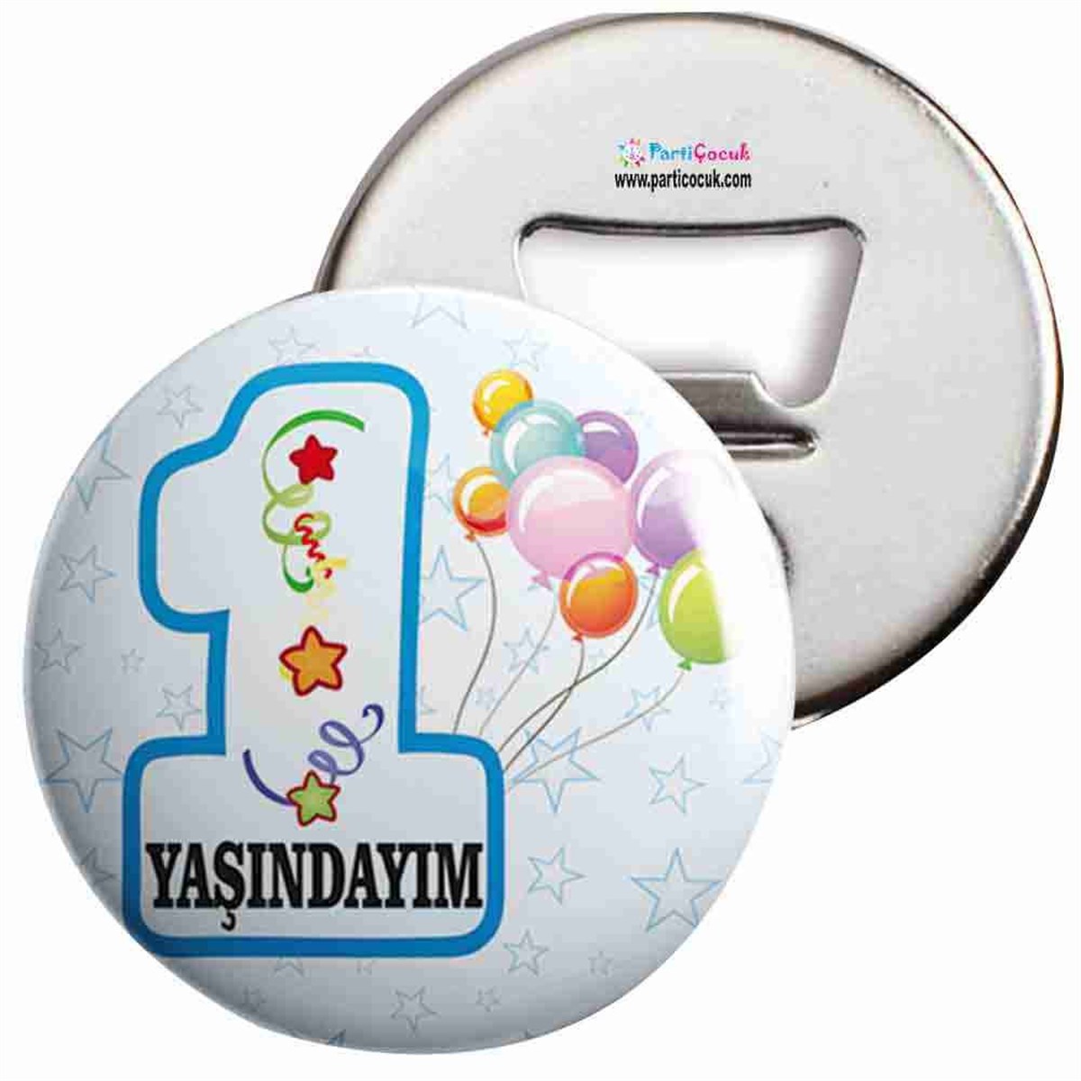 Açacaklı Buzdolabı Magneti 1 Yaş Balonlu Parti Çocuk  