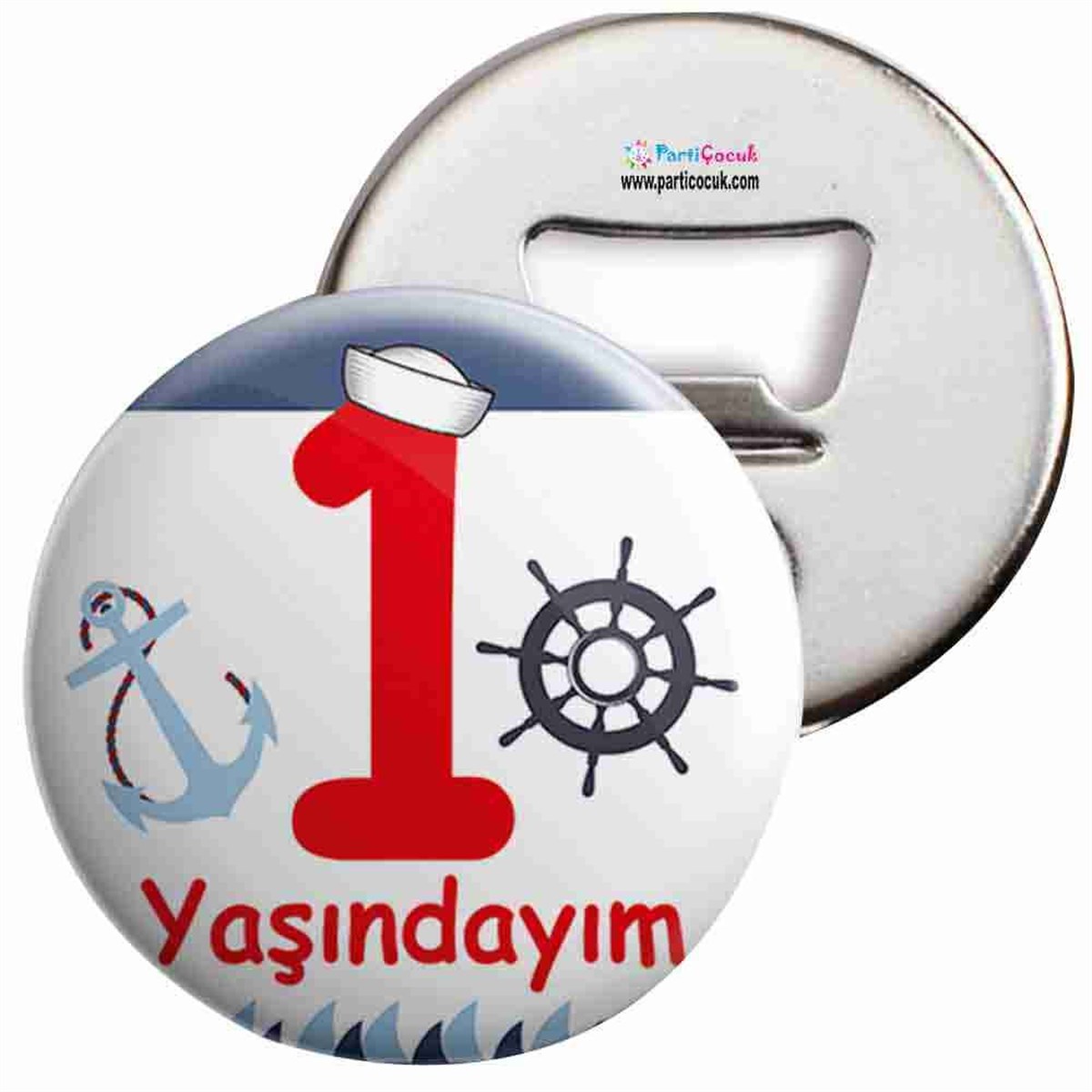 Açacaklı Buzdolabı Magneti 1 Yaş Denizci Parti Çocuk   