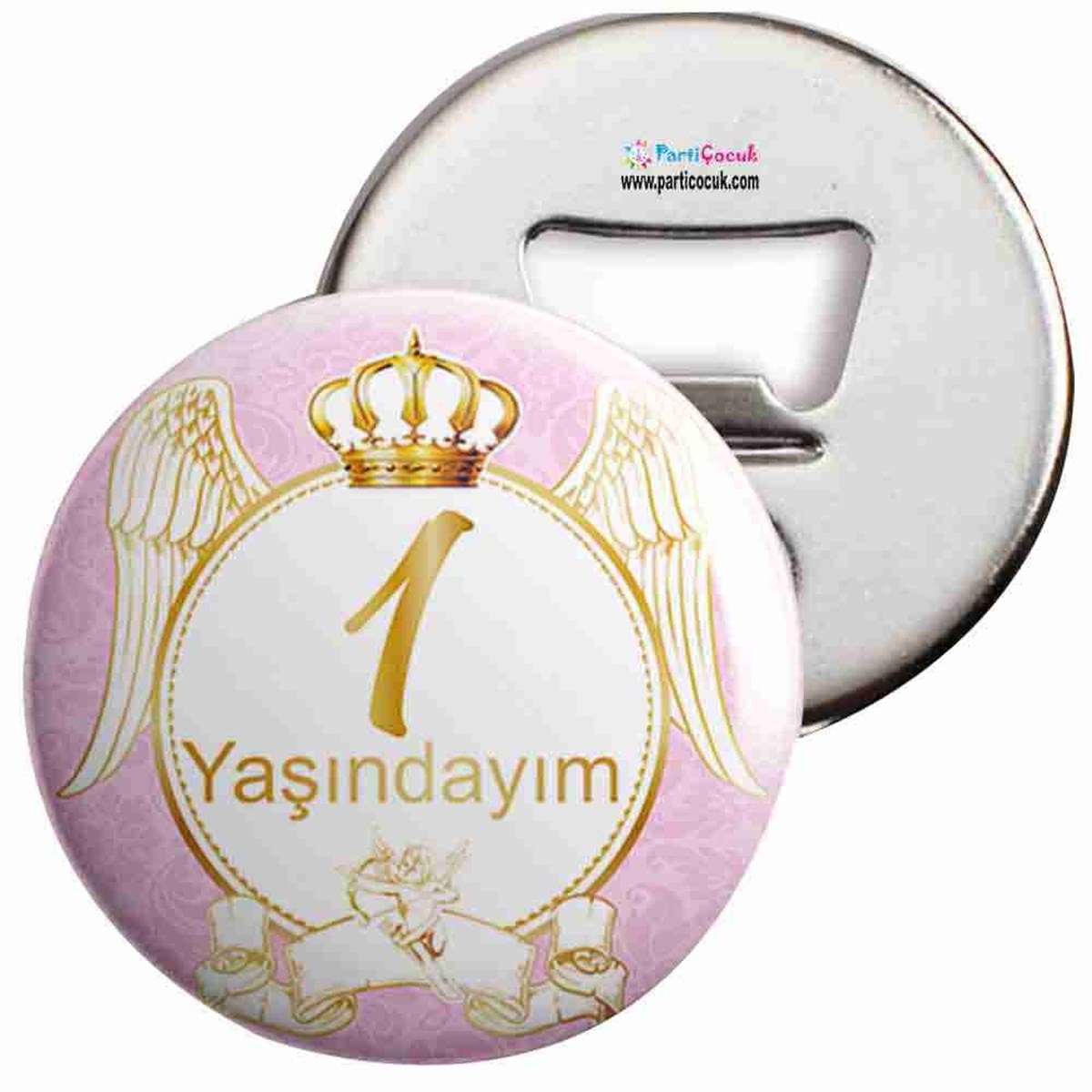 Açacaklı Buzdolabı Magneti 1 Yaş Melek Kanat Parti Çocuk   