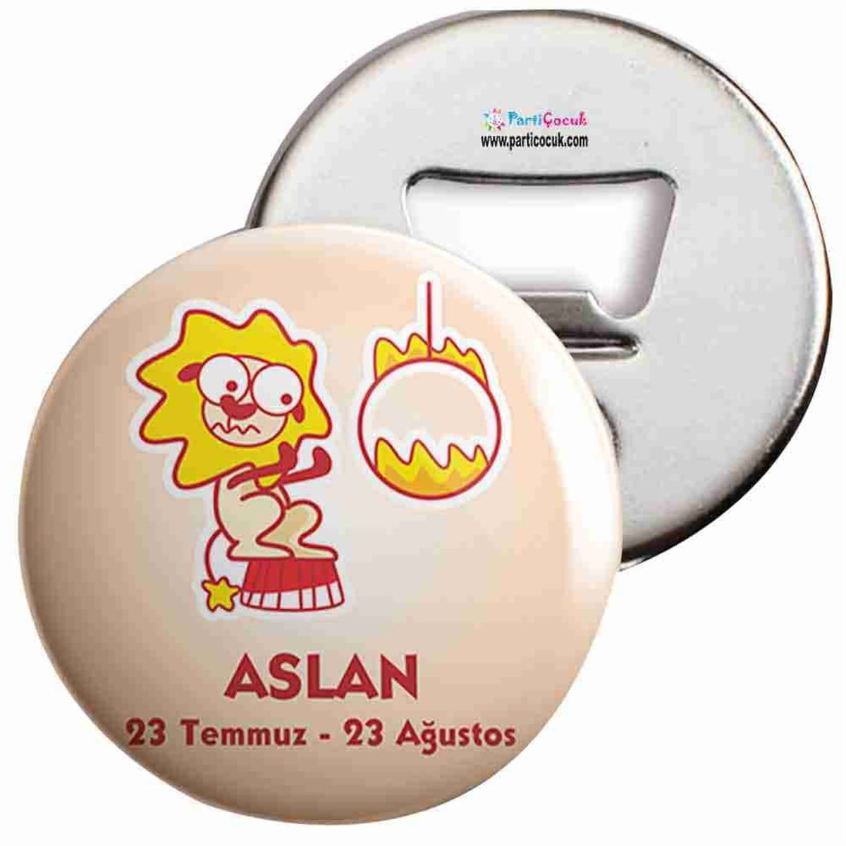 Açacaklı Buzdolabı Magneti Aslan Burcu Parti Çocuk  
