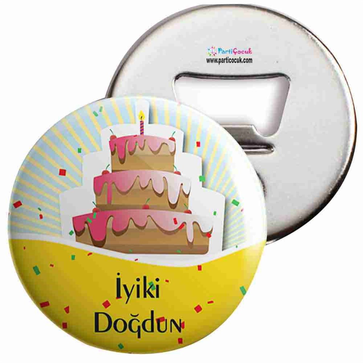 Açacaklı Buzdolabı Magneti İyiki Doğdun 2 Parti Çocuk   