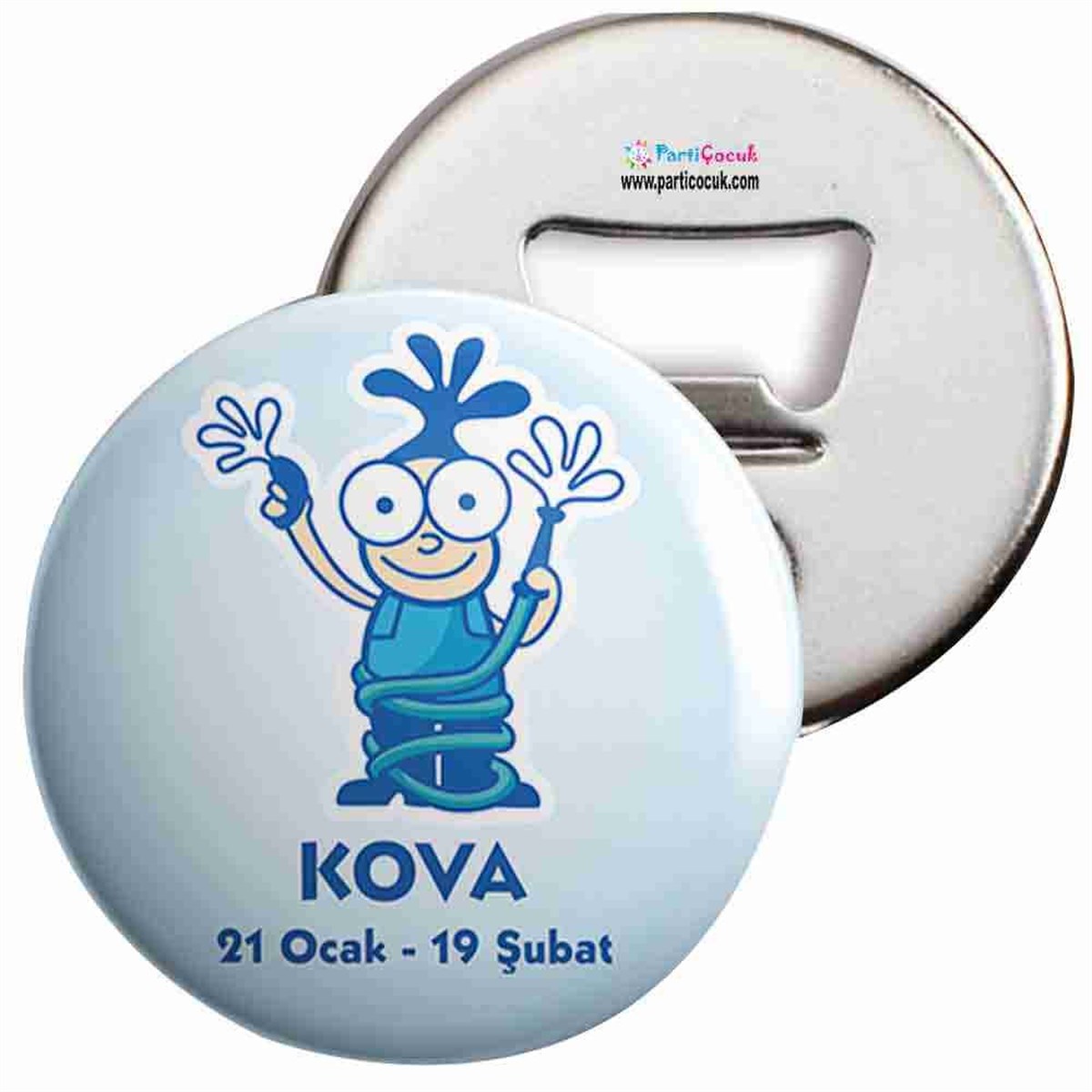 Açacaklı Buzdolabı Magneti Kova Burcu Parti Çocuk  