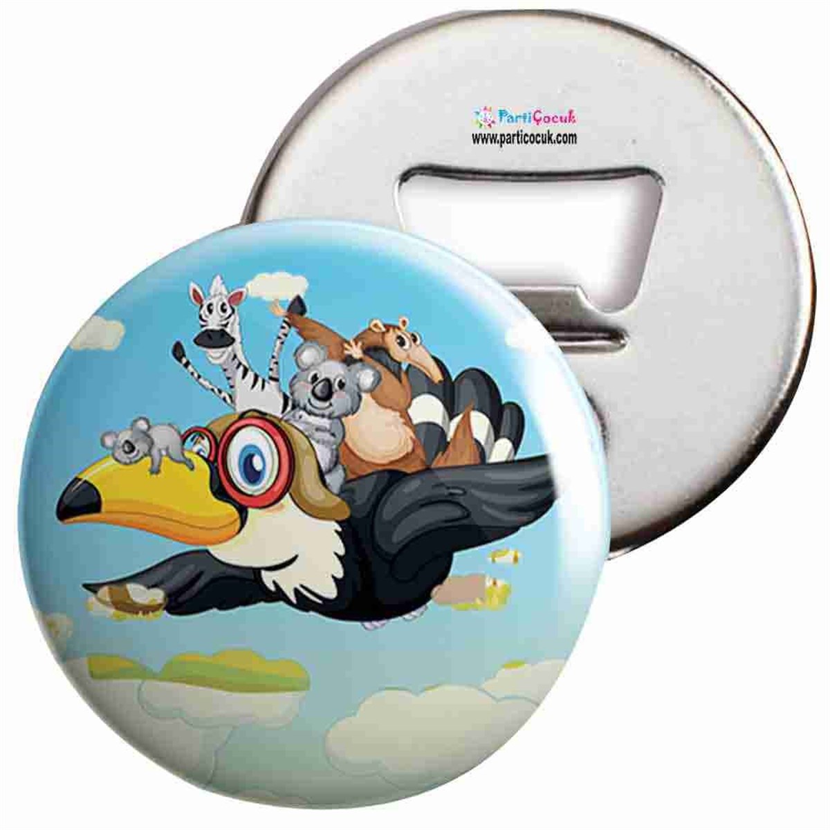 Açacaklı Buzdolabı Magneti Sevimli Hayvanlar 6 Parti Çocuk  