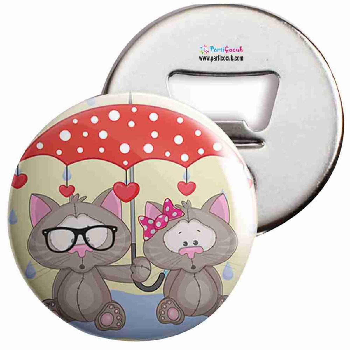 Açacaklı Buzdolabı Magneti Sevimli Hayvanlar 12 Parti Çocuk  