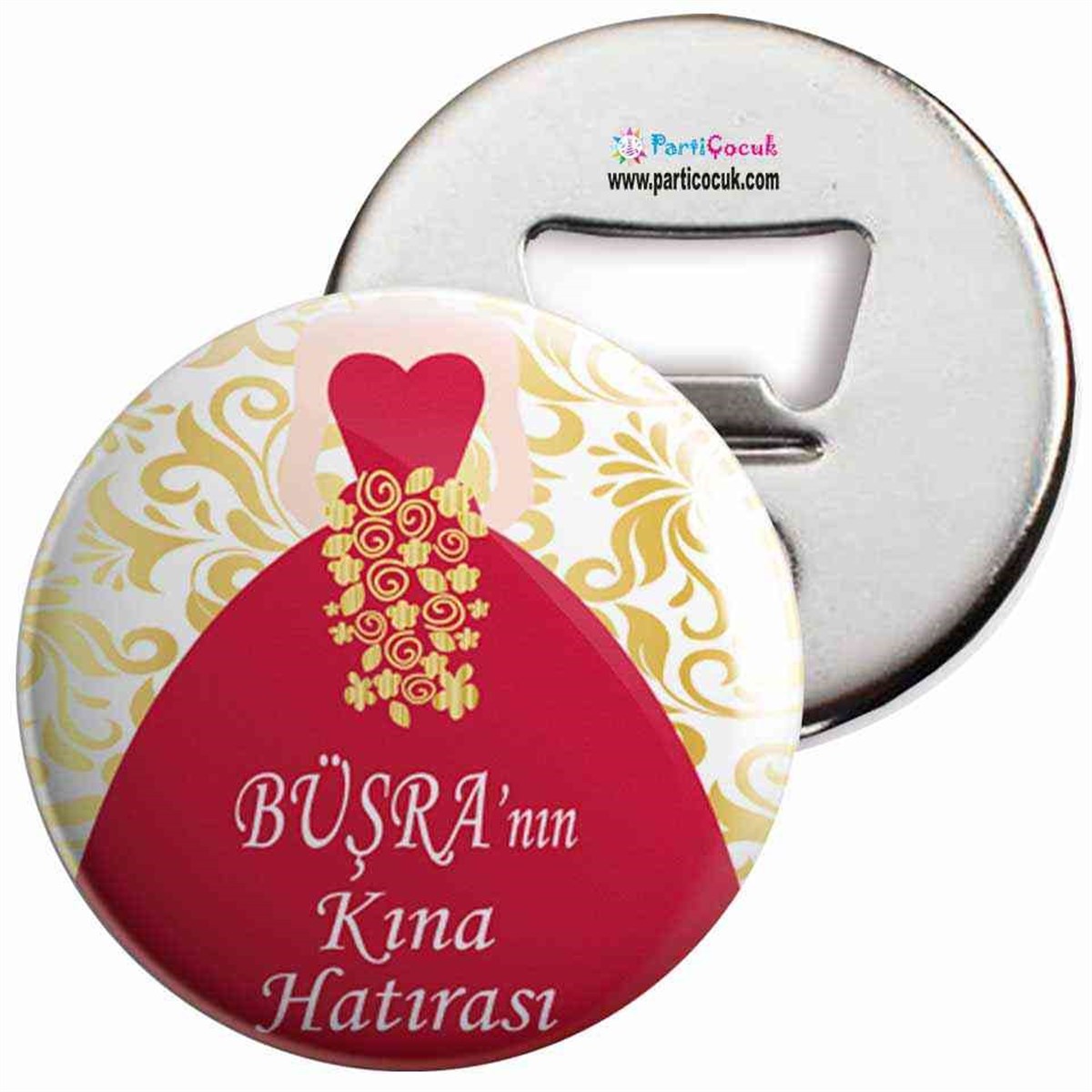 Açacaklı Magnet Kına Hediyesi  Tasarımlı İsimli 