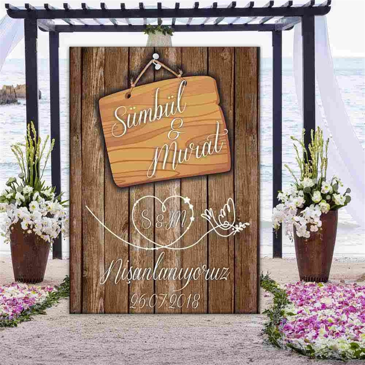 Ahşap Görünümlü Konseptinize Uygun Pano 