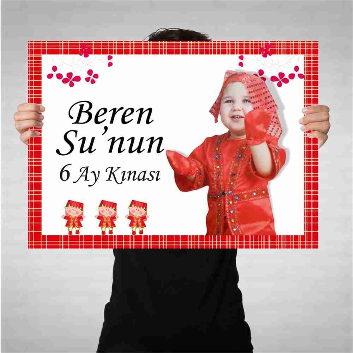 Altı Ay Kınası Kırmızı Çizgili Parti Afiş 