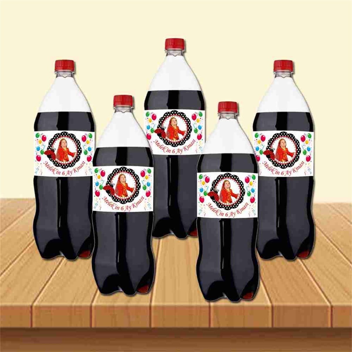 Altı Ay Kınası renkli balonlu Tema Cola Bandı Sargısı 