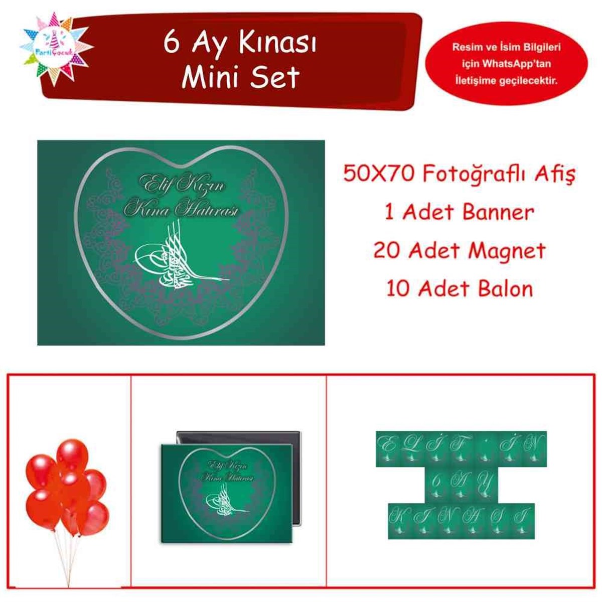 Altı Ay Kınası tuğralı Konsept Mini Set 
