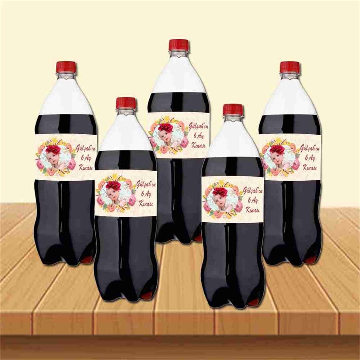 Altı Ay Kınası vintage konseptli Parti Cola Bandı Sargısı 