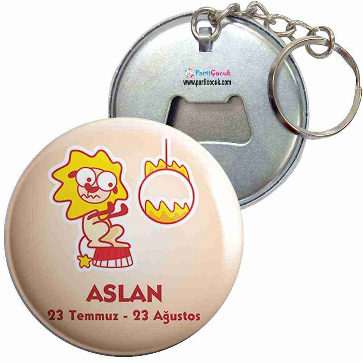 Anahtarlıklı Açacak Aslan Burcu Parti Çocuk 