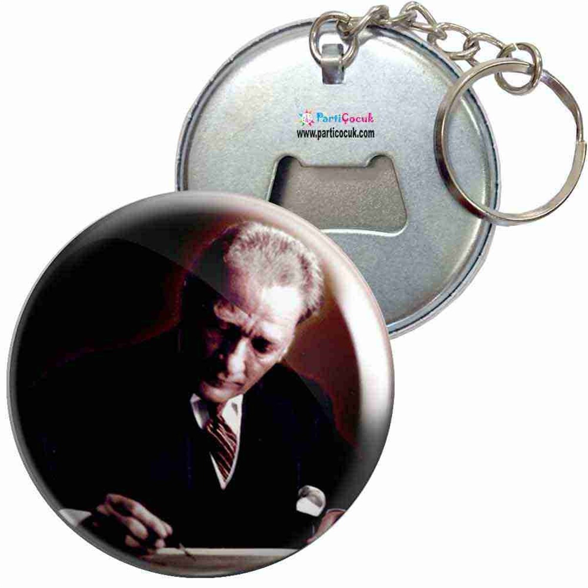 Anahtarlıklı Açacak Atatürk Resmi 2 Parti Çocuk 
