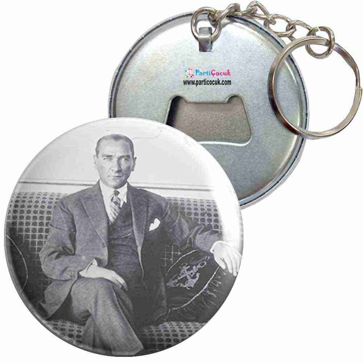 Anahtarlıklı Açacak Atatürk Resmi 20 Parti Çocuk 