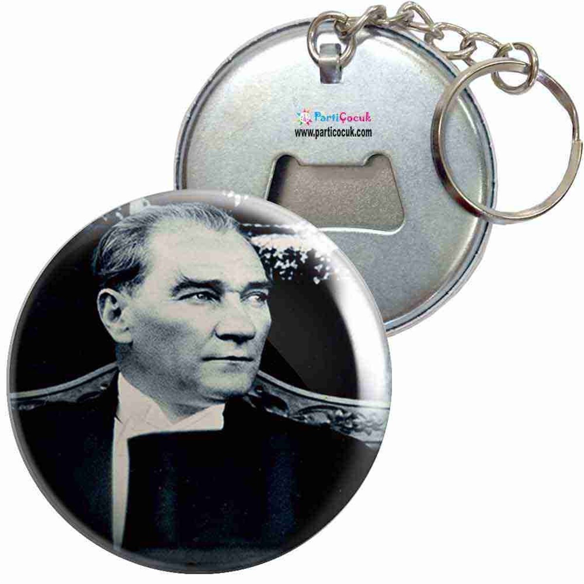 Anahtarlıklı Açacak Atatürk Resmi 3 Parti Çocuk 