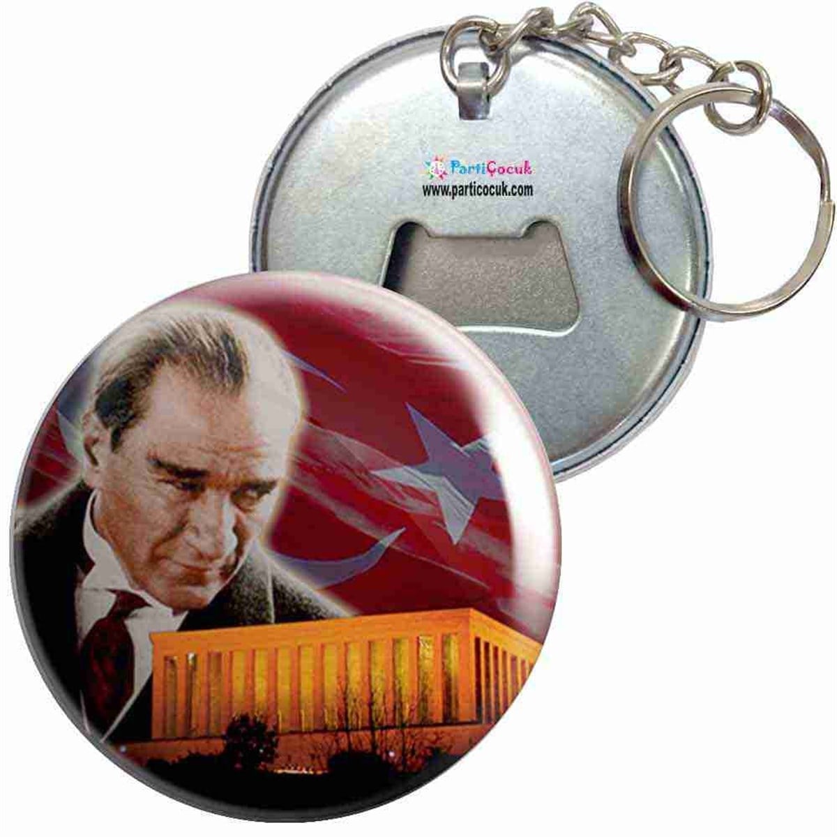 Anahtarlıklı Açacak Atatürk Resmi 8 Parti Çocuk 