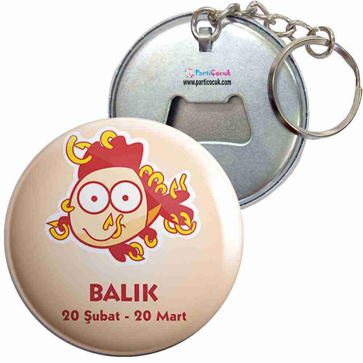 Anahtarlıklı Açacak Balık Burcu Parti Çocuk 