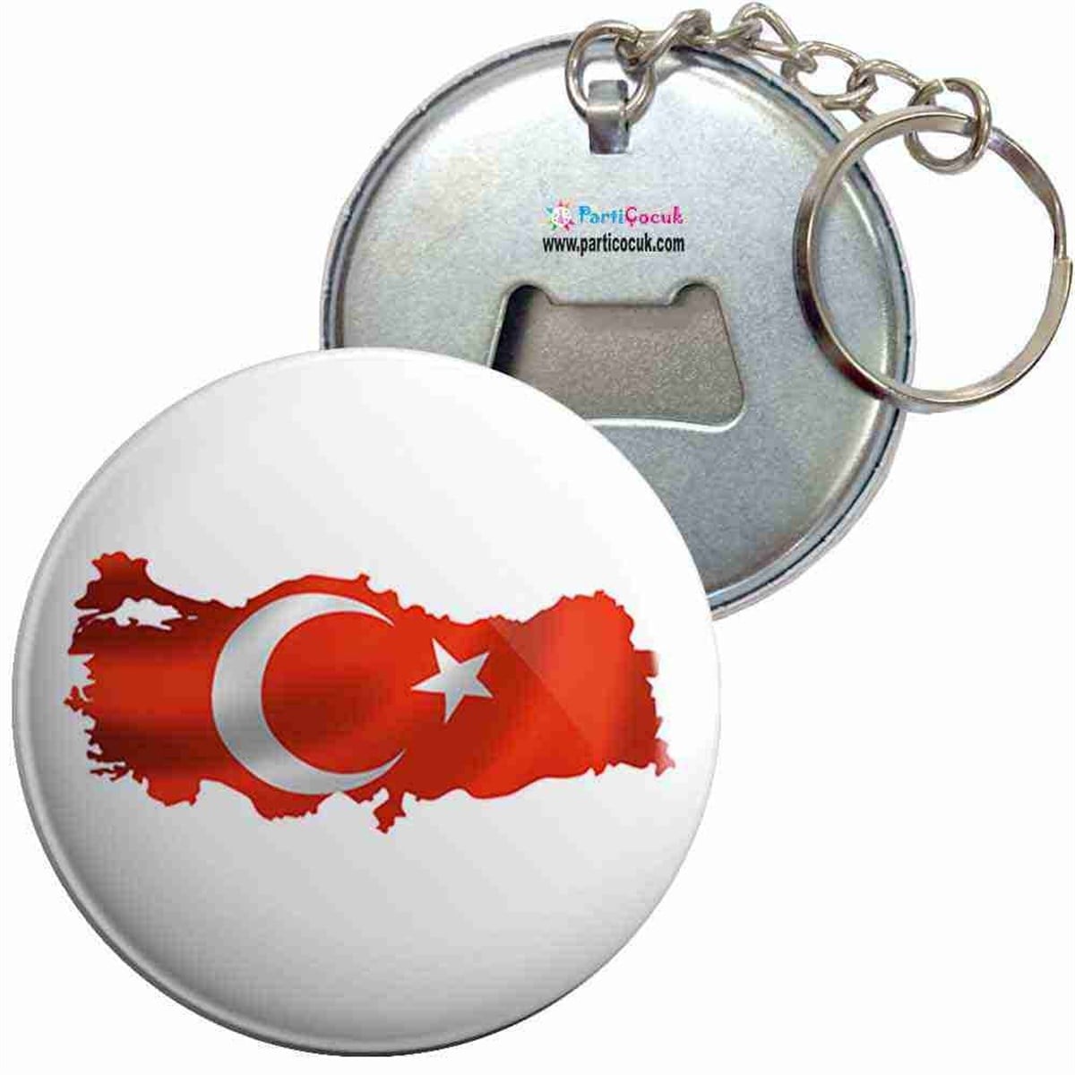 Anahtarlıklı Açacak Türk Bayrağı 1 Parti Çocuk 