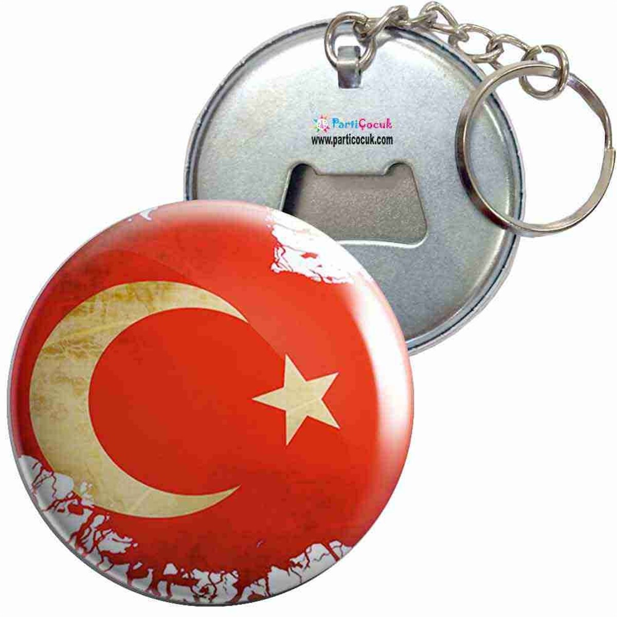 Anahtarlıklı Açacak Türk Bayrağı 11 Parti Çocuk 