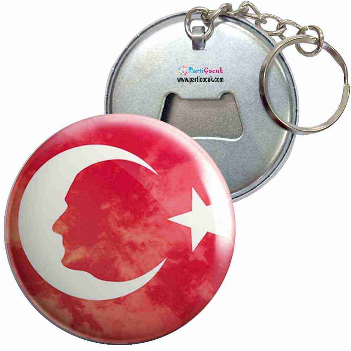 Anahtarlıklı Açacak Türk Bayrağı 14 Parti Çocuk 