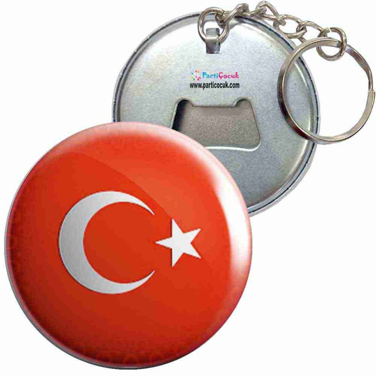 Anahtarlıklı Açacak Türk Bayrağı 19 Parti Çocuk 