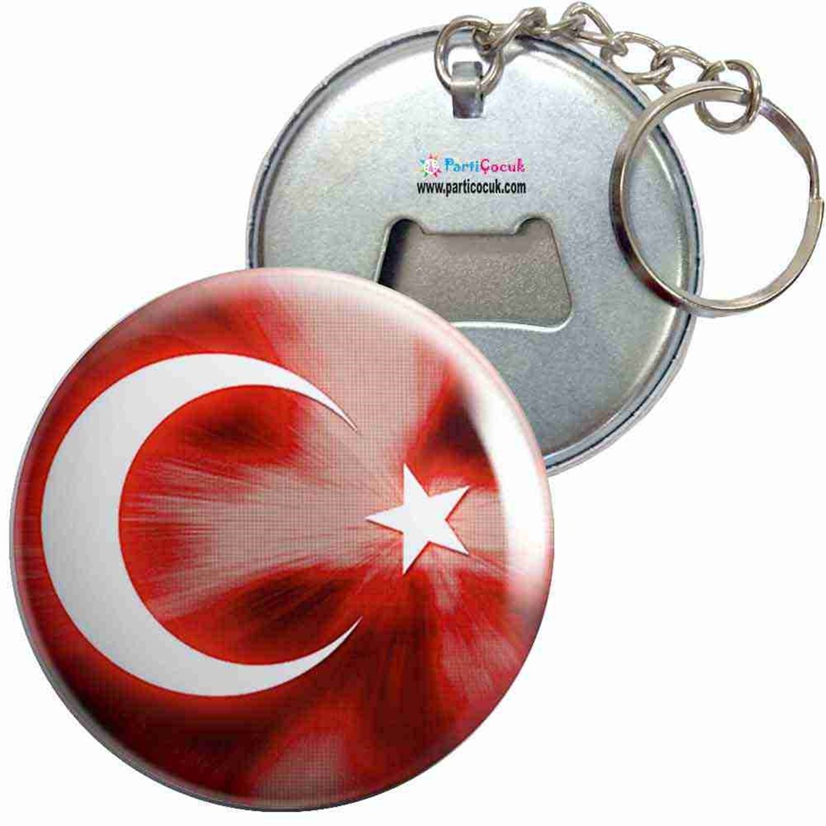 Anahtarlıklı Açacak Türk Bayrağı 4 Parti Çocuk 
