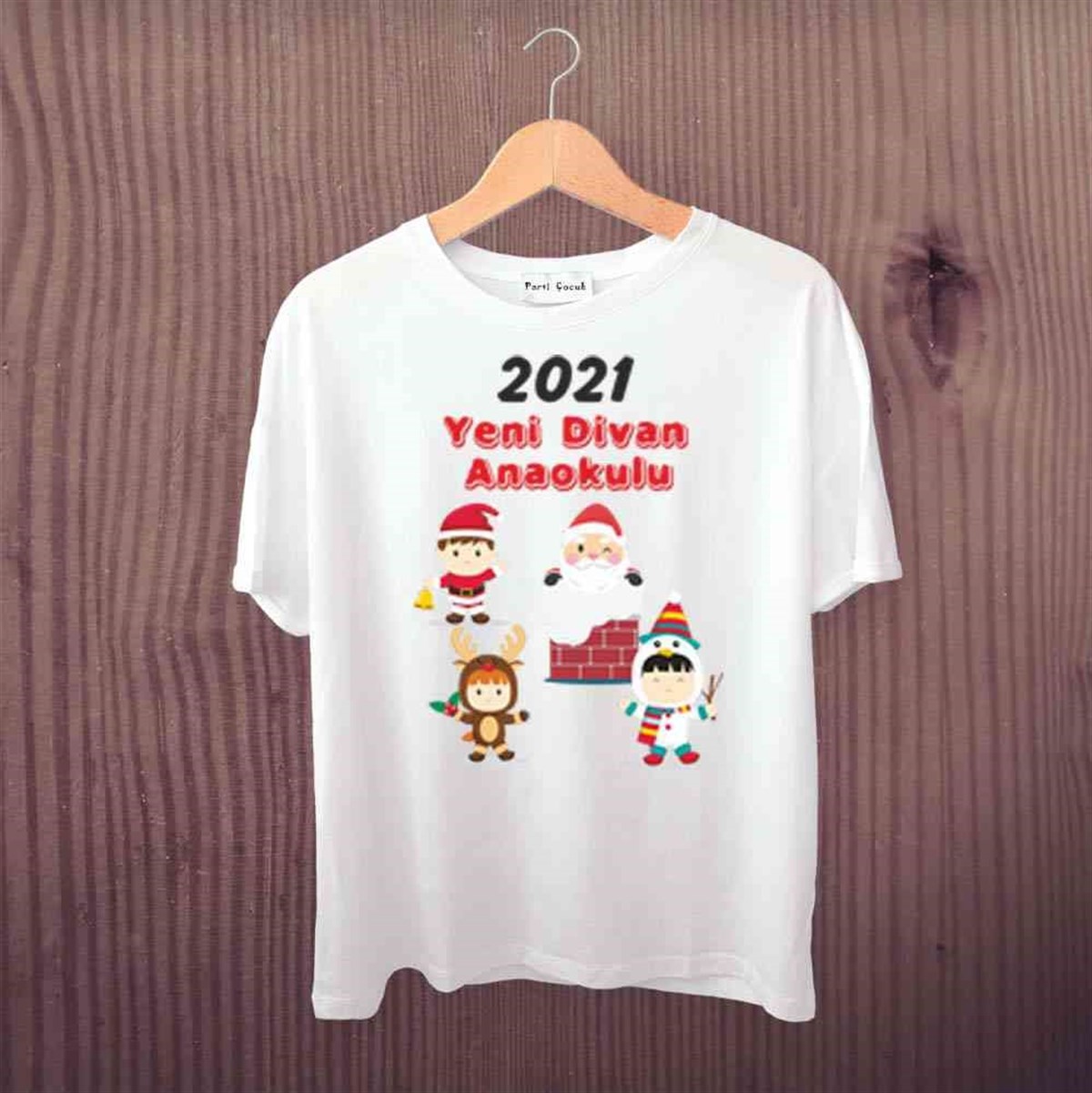 Anaokulu Yeni Yıl Konsept Yılbaşı Tişört 