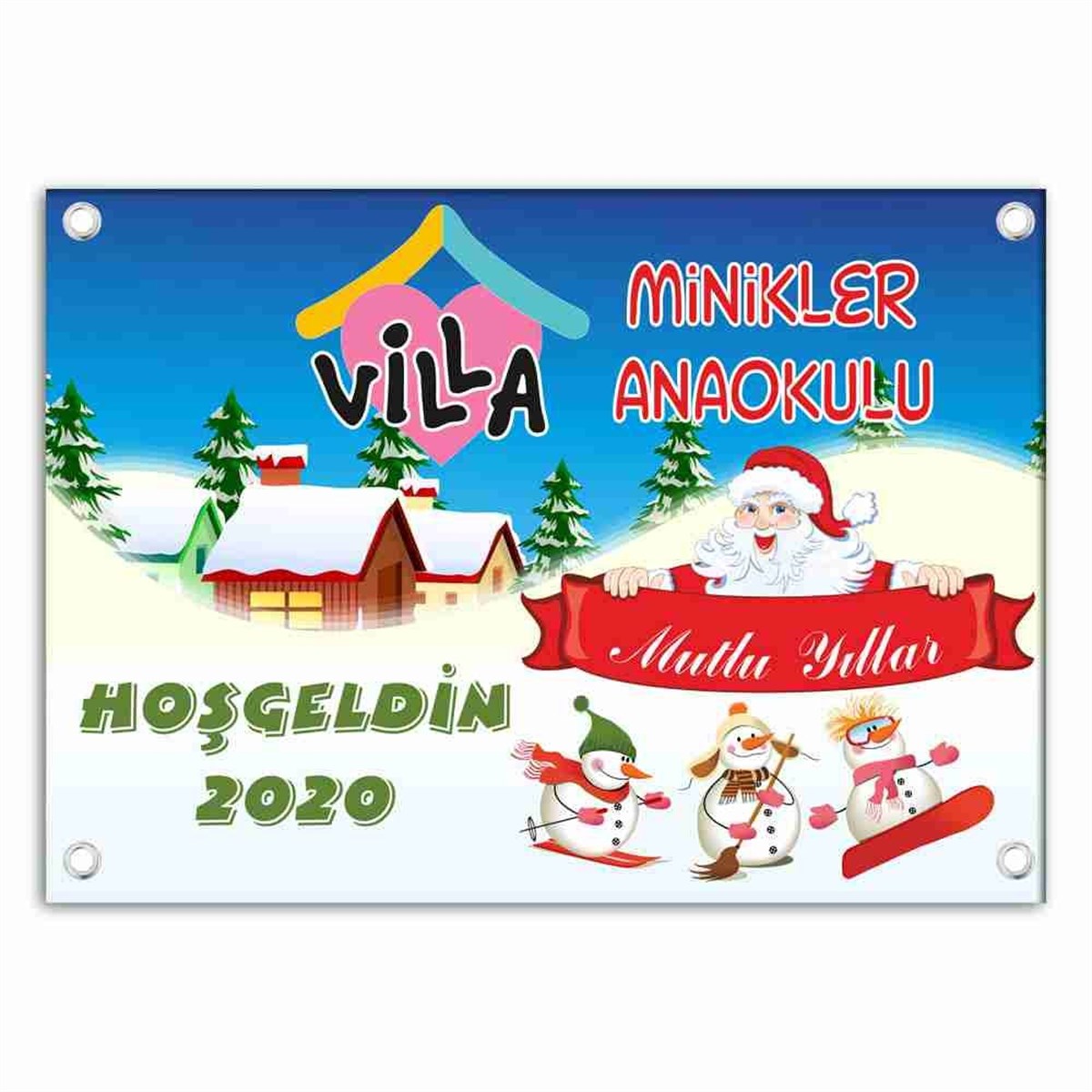 Anaokulu Yılbaşı Parisi Arka Fon 