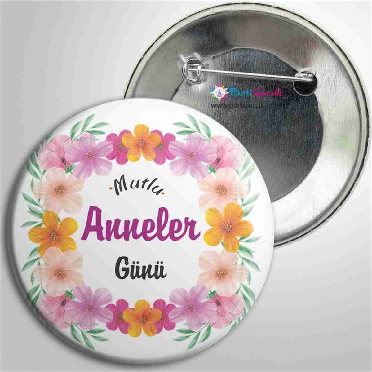 Anneler Günü  Baskı Yuvarlak Rozet 