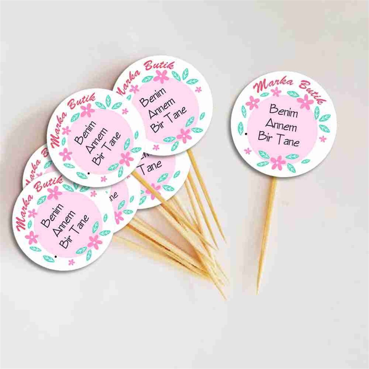 Anneler Günü Dağıtmalık Cupcake Kürdanı 