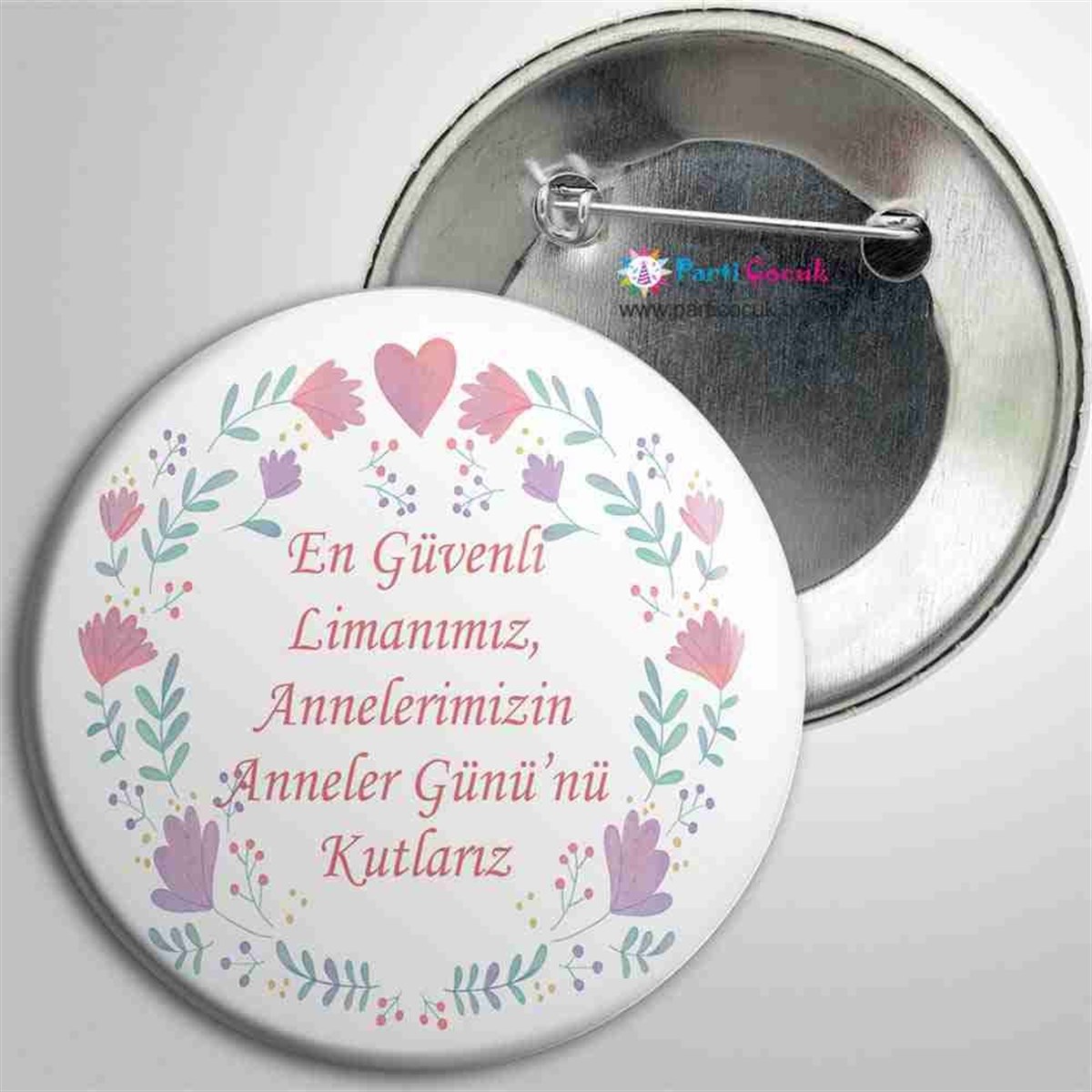 Anneler Günü Masası Kutlama Kapak Şeklinde Rozet 