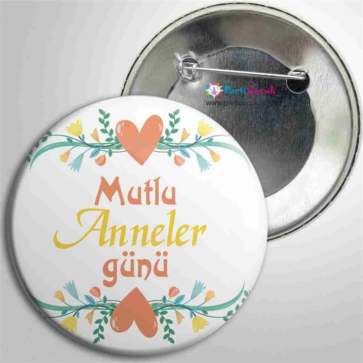 Anneler Günü Resimli Kapak Şeklinde Rozet 