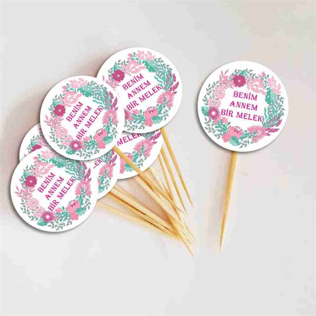 Anneler Günü Süsleme Cupcake Kürdanı 