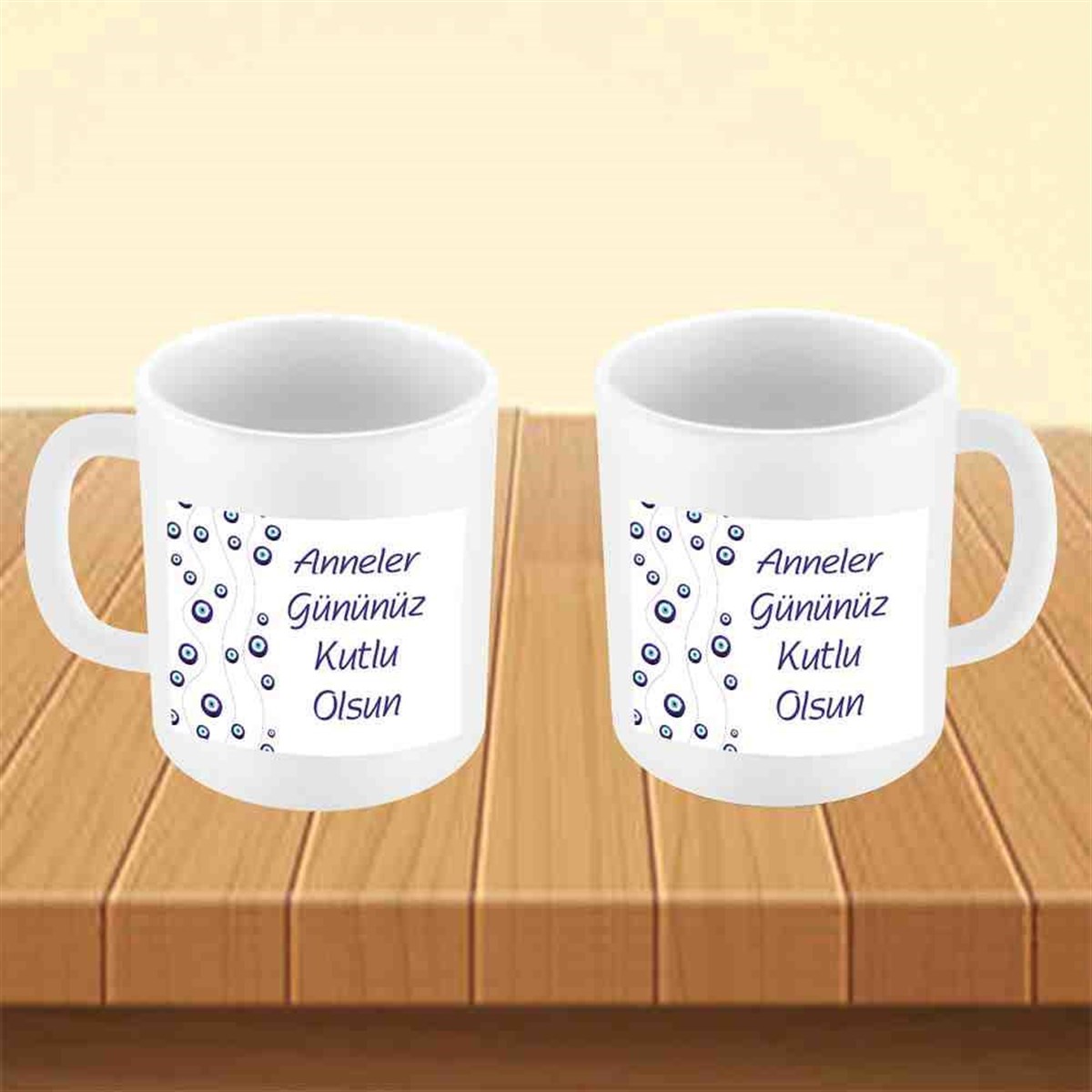 Anneler Günü Süslemeleri Toplu Cam Bardak Baskı 