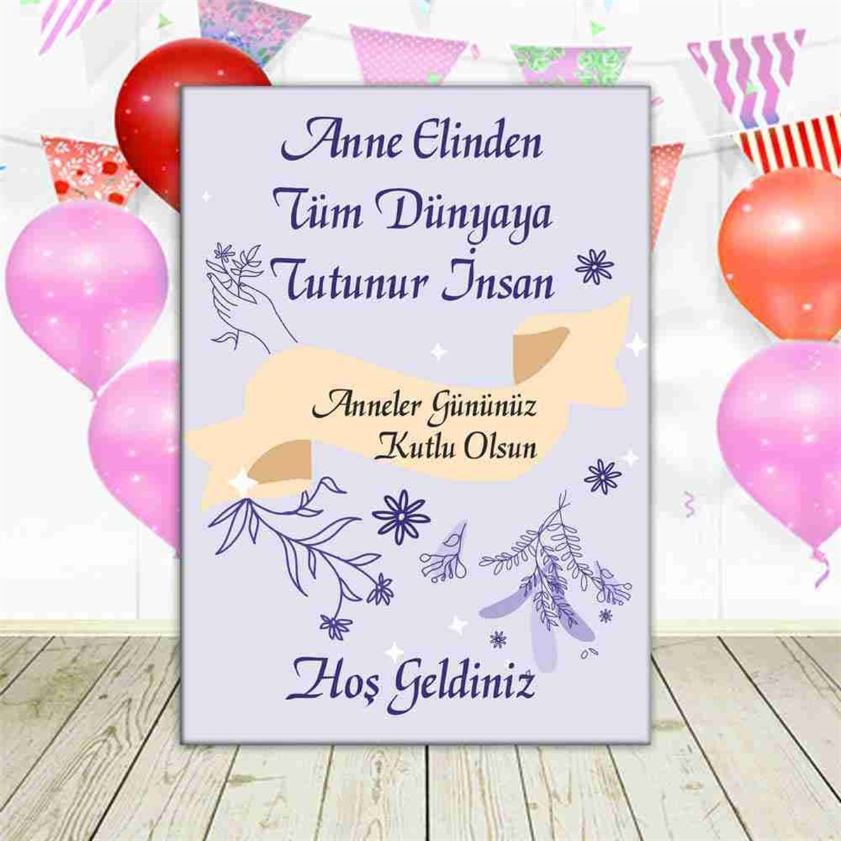 Anneler Günü Topluluk Hatıra Masa Önü Pano 