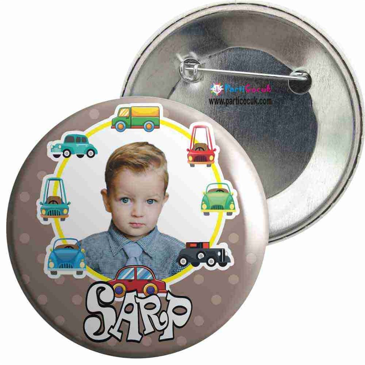 Araba Çerçeveli İğneli Rozet  