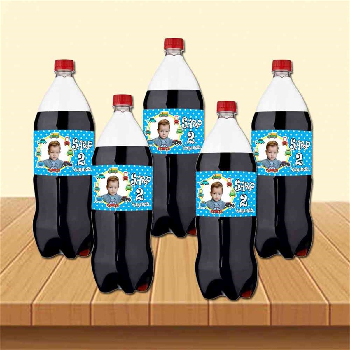 Araba Çerçeveli Mavi Cola Şisesi Bandı     