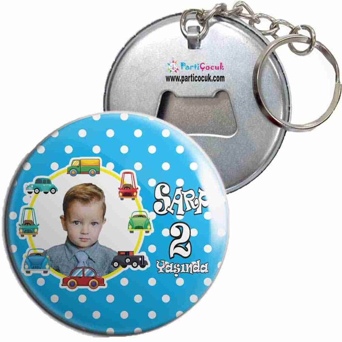 Araba Mavi Konsept Anahtarlı Açacaklı  Kişiye Özel  