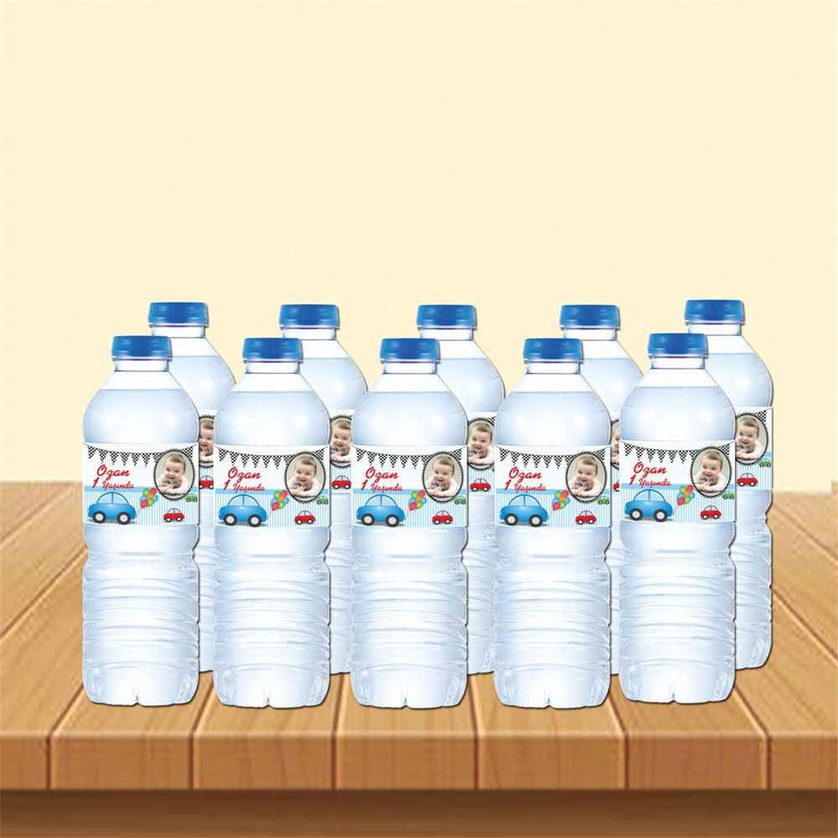 Arabalar Temalı Su Şisesi Bandı   