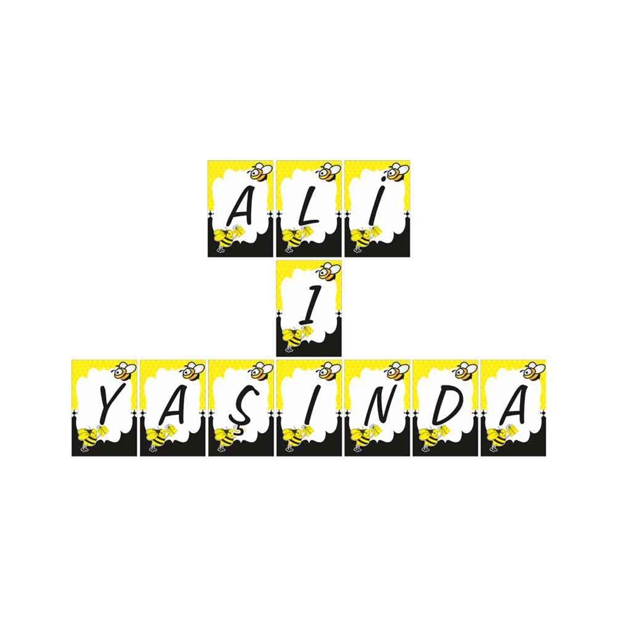 Arı Konsept Harf Banner 