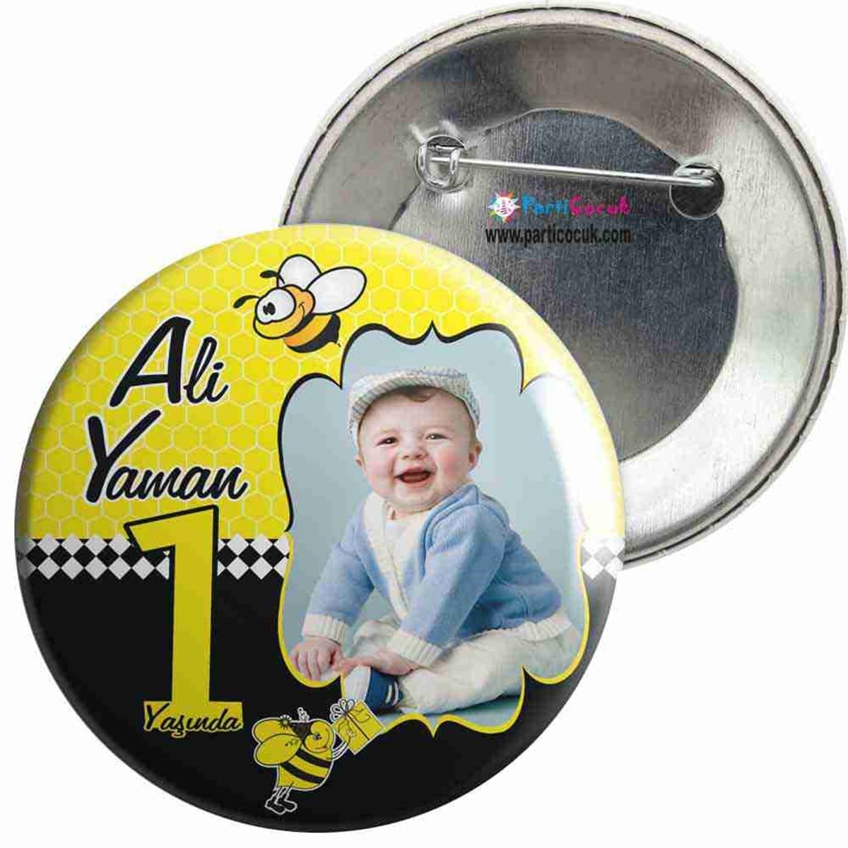 Arı Konsepti İğneli Rozet  