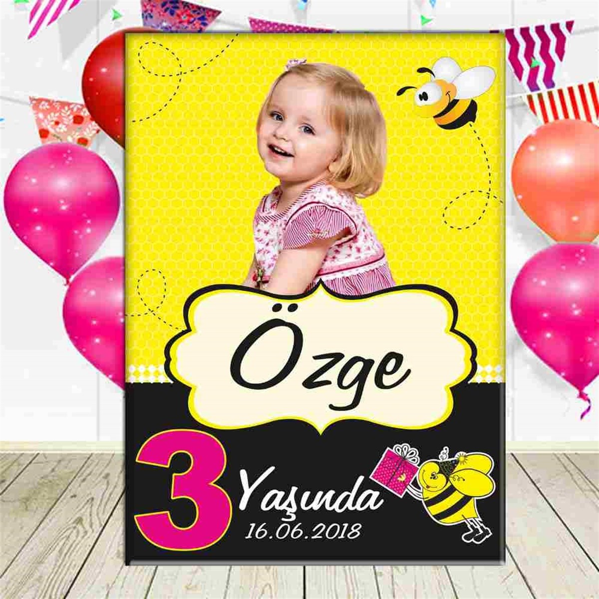 Arılı Konsept Karşılama Pano  