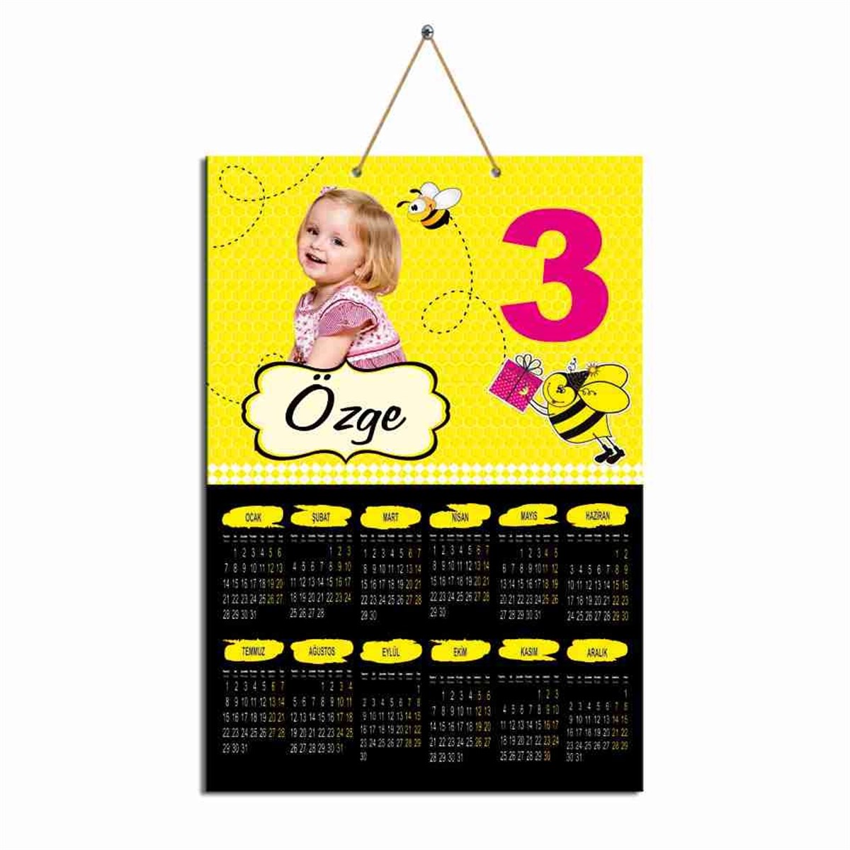 Arılı Konsept Karton Takvim   