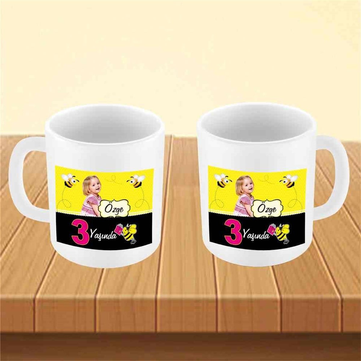 Arılı Konsept Kupa Bardak Mug  