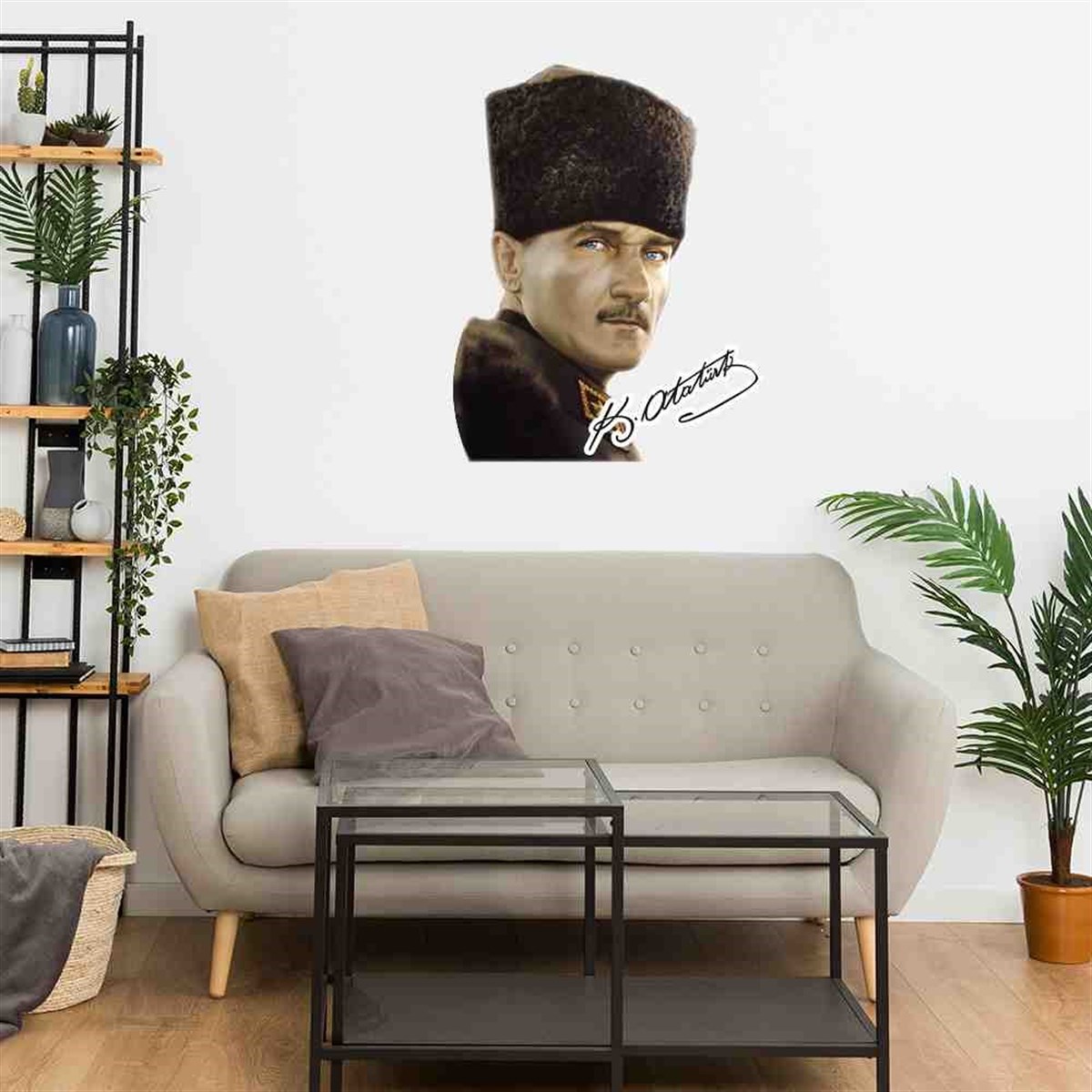 Atatürk Ve İmzası Duvar Sticker 