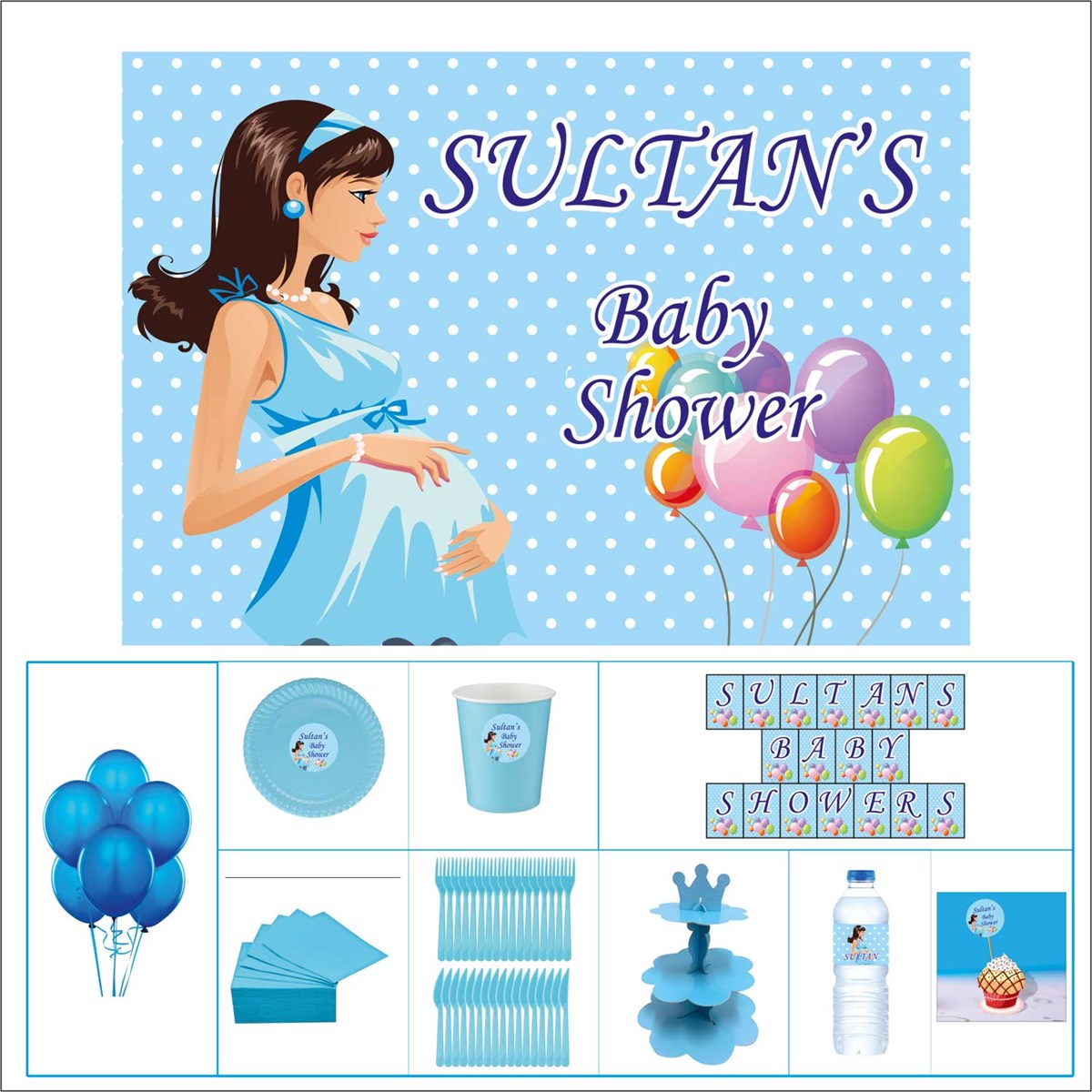 Baby Shower Çocuk Seti Erkek Çocuğu Standart  
